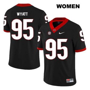 Women's Georgia Bulldogs NCAA #95 Devonte Wyatt Nike Stitched Black Legend Authentic College Football Jersey TTQ0554QE